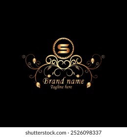 neue kreative anfängliche Luxus-Band-Namen-Logo-Design. Logo-Design für Bandnamen. Logo-Design des letzteren Monogramms