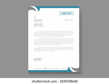 New creative Letterhead design vector graphics template