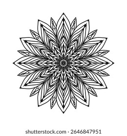 new creative mandala digin and white background