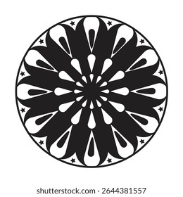 new creative mandala vactor digin and white background
