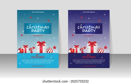 New Creative Merry Christmas Flyer Design, X-mas Flyer Template, Christmas Invitation Flyer Template