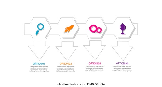 New creative modern timeline infographic template element for workflow,process,presentation with modern color arrow concept design vector