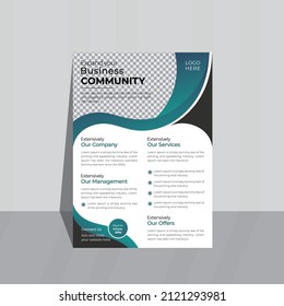 Nueva plantilla de volante creativa, moderna, única y profesional o portada de folletos. Folleto A4 o presentaciones de carátula para facilitar su uso en cualquier empresa profesional o institución.  