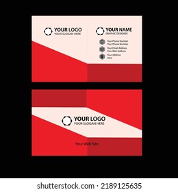 New Creative Red Business Card Design Template