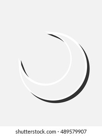 new and creative style sticker on background moon