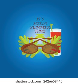 new creative it's summer time  logo design