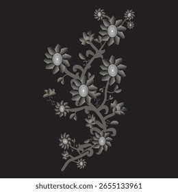 Nuevo árbol creativo flor vector arte digin y bloque de fondo