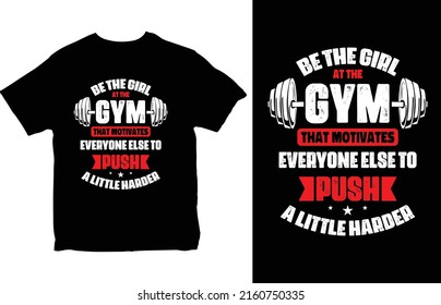 new creative and unique gym workout t-shirt design