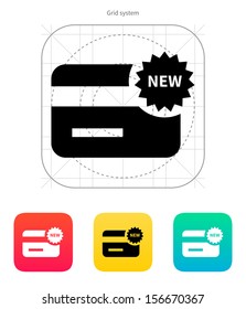 New credit card icon. Vector illustration.