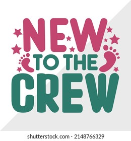 Neu zur Crew-gedruckten Vektorgrafik
