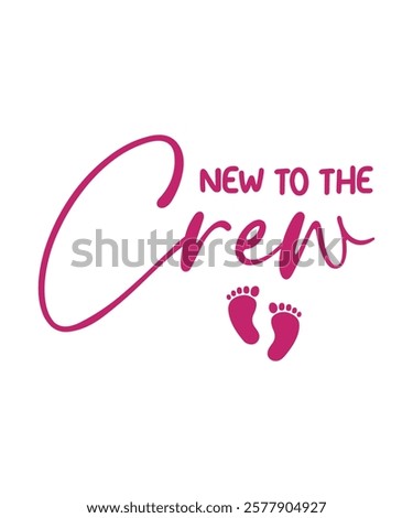 NEW TO THE CREW. T-SHIRT DESIGN. PRINT TEMPLATE.TYPOGRAPHY VECTOR ILLUSTRATION.