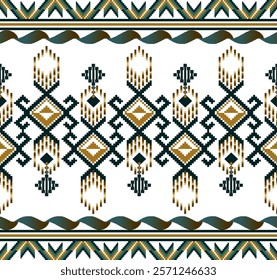 New Cross-Stitch ehtnic design for fabric pattern, hat, basket, Ceramic, Needlework, carpet, Decorative illustration