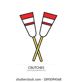 new CRUTCHES vector type icon