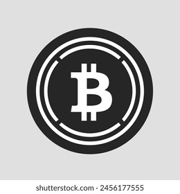 New crypto coin WBTC. Vector icon cryptocurrency. Vector illustration. Token backed. Favicon.