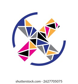 new custom abstract Letter X logo design vector concept illustration
