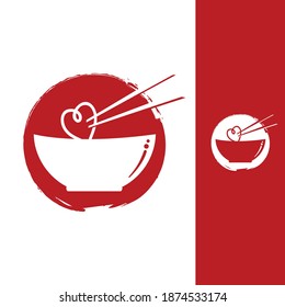 new custom editable noodle logo design template vector illustrations