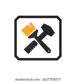 new custom of home restoration logo design a property maintenance house renovation symbol vector icon 
