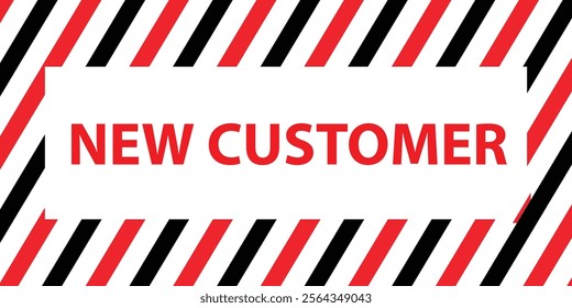 New customer banner vector illustration design background