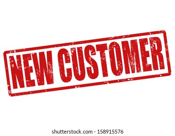 New customer grunge rubber stamp on white, vector illustration