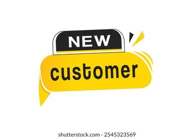 Nuevo Anuncio de diseño de burbujas, signos o etiquetas de discurso del cliente. Plantilla de Vector de elemento de Web.