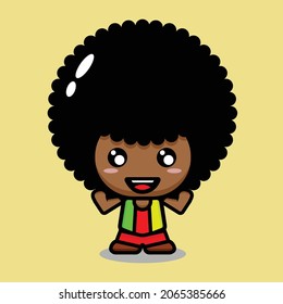 Nuevo niño de reggae de carácter lindo 