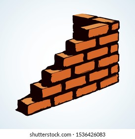 New cute simple house airbrick diy on light backdrop. Freehand outline black ink hand drawn design concept object emblem sketchy in vintage art doodle style pen on paper space for text. Closeup view