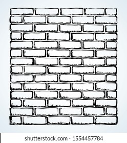New cute single house airbrick diy light backdrop  Freehand outline black ink hand drawn design concept object emblem sketchy in vintage art scribble style pen paper space for text  Closeup view