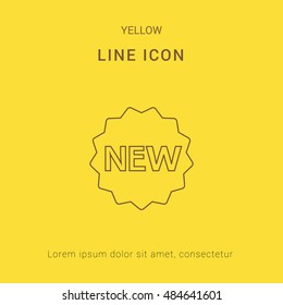 New Cute yellow thin line icon / logo Design