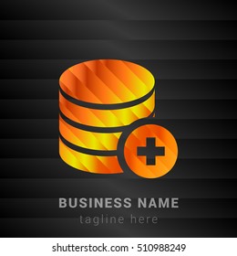 New Database Orange, Yellow and Black silk fashion premium icon / Logo