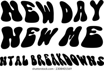 Neuer Tag Neue psychische Störungen svg design, Mental Health Vektordatei