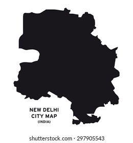 New Delhi City Map Vector