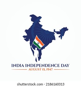 New Delhi, India - August 15, 2022: India Independence Day. 75 Years Anniversary. Jubilee. Vector Logo.