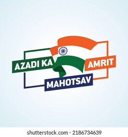 New Delhi, India - August 15, 2022: Azadi Ka Amrit Mahotsav. India Independence Day (Translated). Vector Logo.