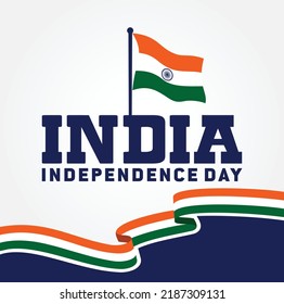 New Delhi, India - August 15, 2022: India Independence Day. Vector Logo.