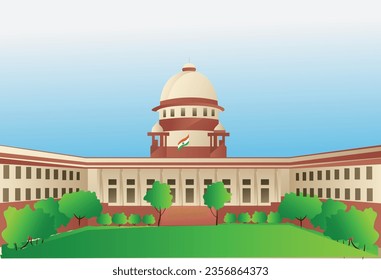 New Delhi, India-May 4 2023: An illustration of Supreme court of India. 