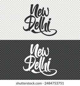 new delhi lettering clipart element design