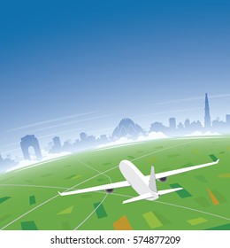 New Delhi Skyline Flight Destination