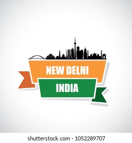 New Delhi skyline - India - vector illustration