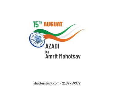 New Delhi-India, August 15, 2022: 75 Year Anniversary Independence Day Logo. Azadi Ka Amrit Mahotsav (Translate: Elixir of Independence Energy). Vector Illustration.