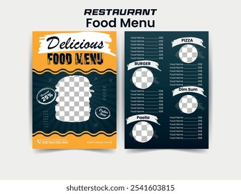 New delicious food menu template