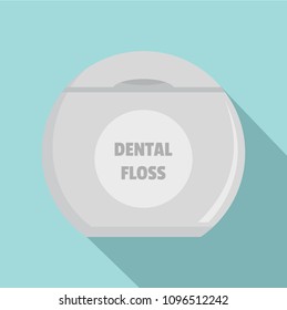 New dental floss icon. Flat illustration of new dental floss vector icon for web design