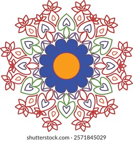 New Design Colorful Mandala, New Mandala Concept