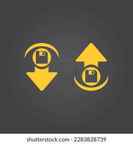 New Design of Download and Upload Icon