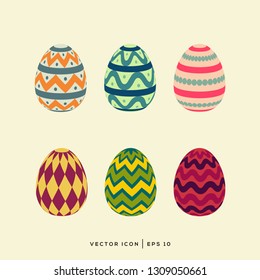 New Design Easter Eggs Vector Illustration 