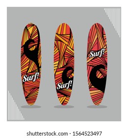 new design mockup of surfing board