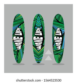 new design mockup of surfing board