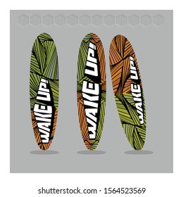 new design mockup of surfing board