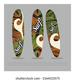 new design mockup of surfing board