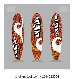 new design mockup of surfing board