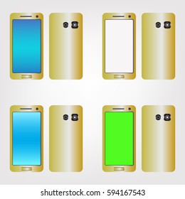 New design model of smartphone, mobile phone,realistic vector illustration.